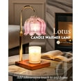 thumbnail image 6 of Funistree Candle Warmer Lamp with Timer Dimmable, Height Adjustable Flower Wax Warmer, Gifts for Women Mom Birthday, House Warming Lotus Candle Melting Light for Jar Candles Home Decor, 6 of 6