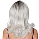 thumbnail image 5 of Pelucas onduladas de pelo largo y rizado Natural para mujer, color negro y gris, 5 of 5