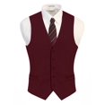 thumbnail image 2 of Gioberti - Chaleco formal para hombre, color burdeos, talla 4XL, 2 of 5