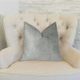 thumbnail image 2 of Plutus Silver Moon Gray and Silver Luxury Throw Pillow, 2 of 3