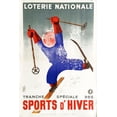 thumbnail image 2 of Vintage Apple Collection 11x14 Gold Ornate Wood Framed with Double Matting Museum Art Print Titled - Winter Sports, 2 of 4