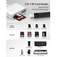 thumbnail image 2 of USB C to SD Card Reader, SD Card Adapter with SD MicroSD USB 3 Ports, USBC Memory Card Reader for iPhone 15 16, iPad, Mac, MacBook Pro/Air, Android and More USB-C/Type C Devices, 2 of 2