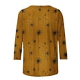 thumbnail image 5 of Ounisa 3/4 Length Sleeve Womens Tops Round Neck Loose Cute Spring Summer Tee Shirts Dressy Casual Print Blouses Tunic, 5 of 9