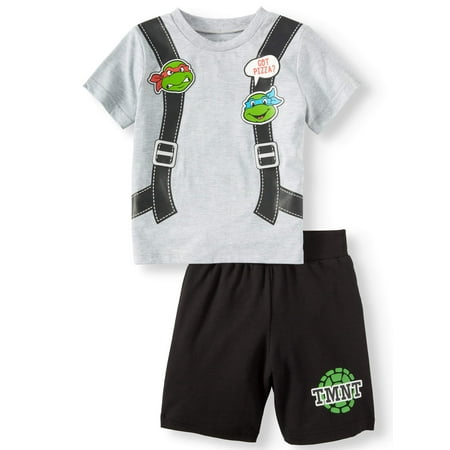 Teenage Mutant Ninja Turtles T-Shirt & Shorts, 2pc Outfit Set (Toddler (Best Outfits For Teenage Guys)