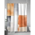 thumbnail image 5 of Ombre Orange White Gray Oil Painting Shower Curtain, Abstract Art Waterproof Shower Curtain Set with 12 Hooks Lightweight Washable Fabric Shower Curtains for Bathroom 72x72 Inches, 5 of 6