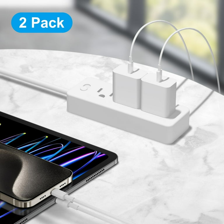 164W 6-Port USB C Charging Station - 4 USB-C + 2 USB-A Ports, 65W PD For Laptop, Fast Charging For IPhone 15, Galaxy, IPad (White & Purple)