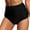 Black, variant on ANINEO Women Swimwear High Waist Bottoms Swim Briefs Ruched Bottom High Cut Swim Bottom Full Coverage Trunks Sports Shorts Swimbottom Relaxed Fit Hawaii Summer Tropical Brazilian Beachwear