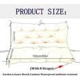 thumbnail image 6 of Outdoor Swing Cushions, Waterproof 2-3 Seater Bench Cushions for Outdoor Furnitur with Backrest, Thicken Washable Cushion for Swing Patio Porch Lawn Garden, Floral Pattern, 47x40x4 inch, 6 of 8