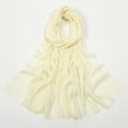 thumbnail image 4 of Bibifish Women'S Scarf Solid Color Fringe Trim Lightweight Long Scarf All-Season Comfort Trendy Daily Outfits Soft Comfy Ladies Wrap Scarf, 4 of 5
