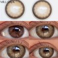 thumbnail image 1 of Lentes de contacto de colores para miopía, lentes de contacto cosméticas con dioptrías, negro, gris, ojos anuales, maquillaje de pupila hermosa, 2 unids/lote por par, 1 of 3