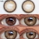 thumbnail image 1 of Lentes de contacto de colores para miopía, lentes de contacto cosméticas con dioptrías, negro, gris, ojos anuales, maquillaje de pupila hermosa, 2 unids/lote por par, 1 of 3
