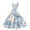 Light Blue, variant on Sleeveless Floral Print Dress with Butterfly and Egg Pattern for Women Vintage A Line Midi Sundress for Spring Summer Beige L