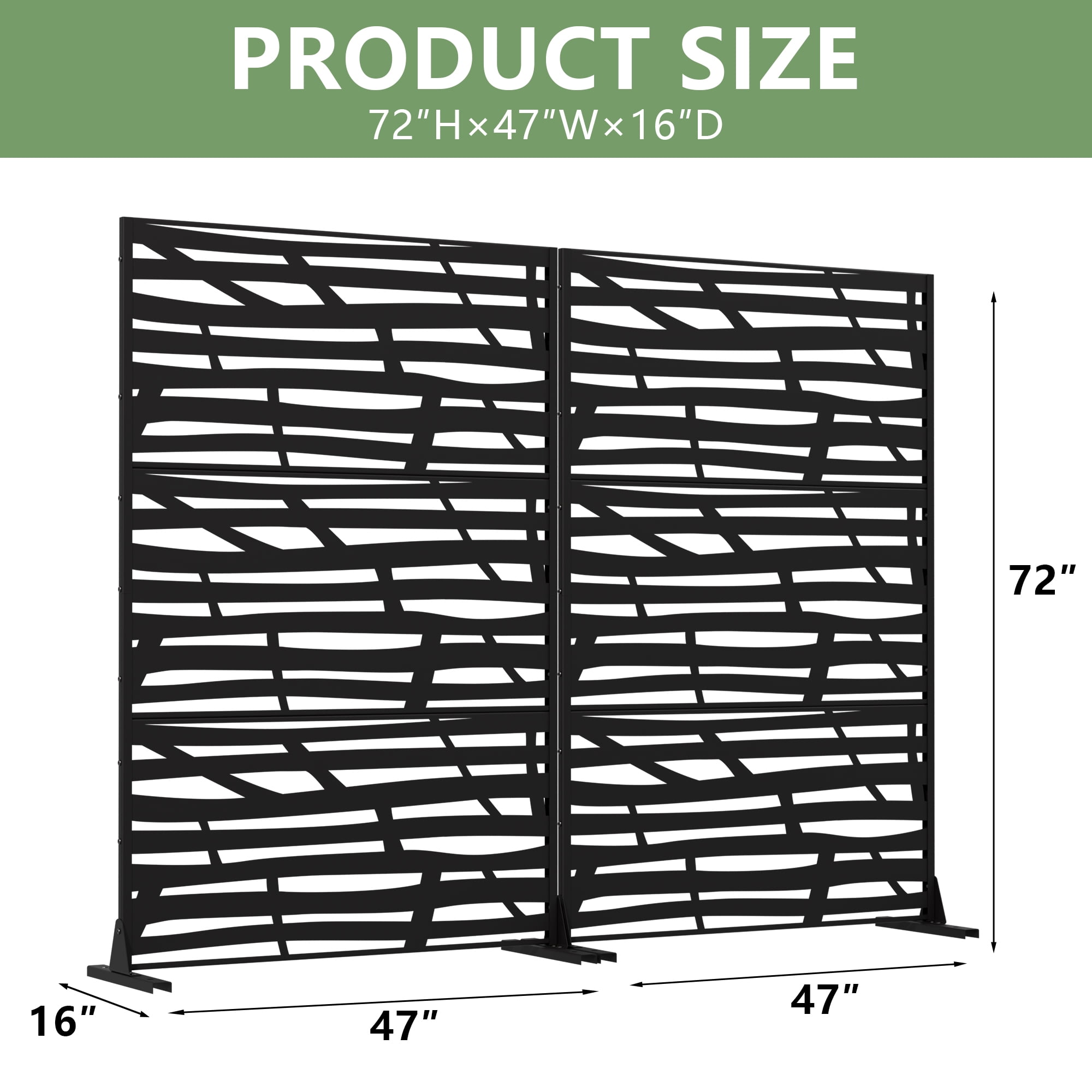 Metal Privacy Screen Fence Panel with Stylish Pattern