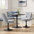 thumbnail image 3 of Lippa Swivel Dining Chair in Black Light Gray, 3 of 10
