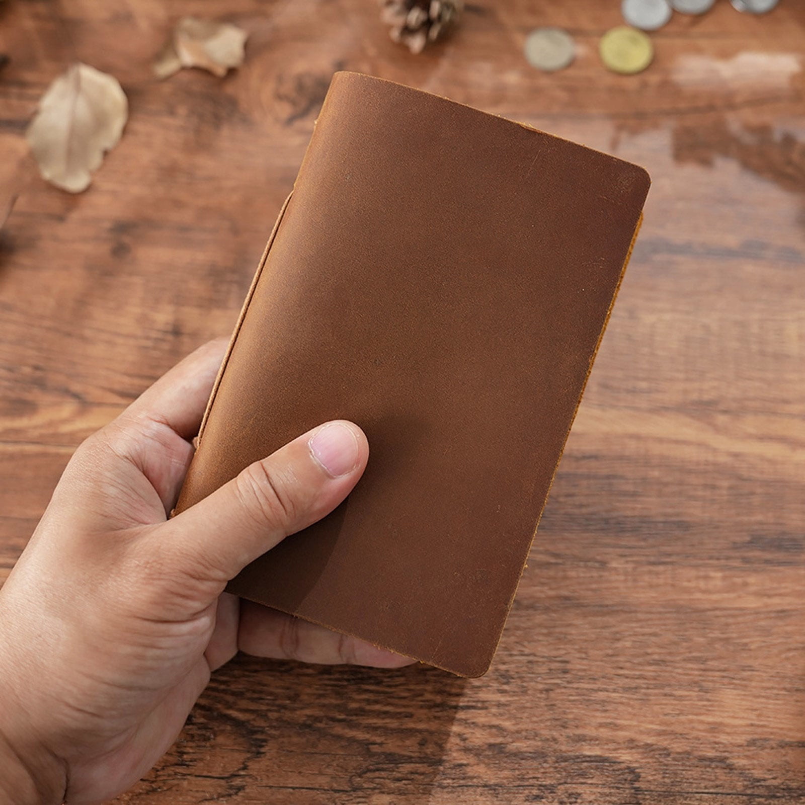 Portable Leather Notebook with 240 Pages Multipurpose Paper Retro Journal for Men Women Sketching Writing