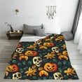 thumbnail image 5 of Zufioo Halloween Skull Fleece Blanket Queen Size,Plush Bed Blanket,Ultra Soft Throw Blanket,Plush Fuzzy Cozy Blanket Perfect for Bed,Couch-80"x60", 5 of 7