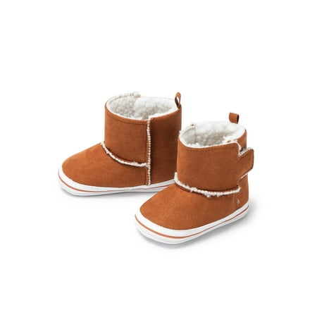

One opening Unisex Baby Boots Flocking with Non-Slip Sole Ankle Warm Crib Shoes