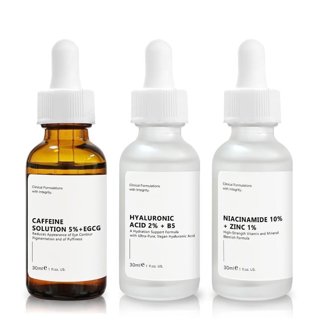 Set de sérum KIUORET Antienvejecimiento con cafeína y niacinamida hialurónica