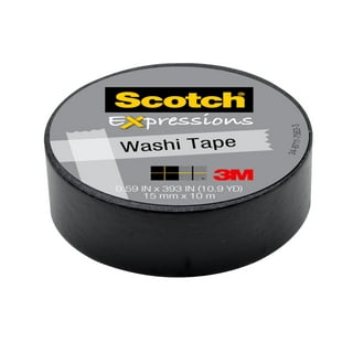 Washi Tape 8 & 15mm x 10M Solid Black
