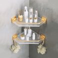 thumbnail image 4 of Gold Floating Shelf, Acrylic Wall Mounted, Corner Shelf Triangle Design, Easy Install, Bathroom Kitchen Storage. Stable Support for Daily Necessities, 4 of 7