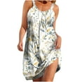 thumbnail image 2 of Sundresses for Women Casual Summer - Beach Dresses for Women Casual Summer Butterfly Floral Print Tank Sleeveless Dress Sling Loose Short Mini Sundress, 2 of 5