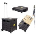thumbnail image 1 of dbest products Quik Cart Pro Collapsible Handcart with Lid Seat Stool, Black, 1 of 6