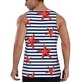 thumbnail image 3 of Haiem Starfish Navy Blue Stripe Men Workout Tank Top Gym Bodybuilding Sleeveless Muscle T Shirts Athletic Tank Breathable Workout Shirt-Medium, 3 of 9