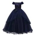 thumbnail image 2 of Vestido de fiesta de tul azul marino para niñas Vestido de fiesta de comunión para niñas adolescentes zhangyuxiang unisex, 2 of 2