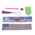 thumbnail image 3 of Rhinestones Painting Bookmarks Kit, DIY Rhinestones Painting Bookmarks American Flag Marking Reading Progress Rhinestones Painting Bookmarks For Gifts, 3 of 8