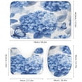 thumbnail image 3 of Bathroom Shower Curtain Sets with Rugs, Blue Leaves Pattern Printed on Shower Curtain and Liner Set, Ideal for Bathroom Apartment RV College Dorm, 72 x 72 inches, 3 of 8