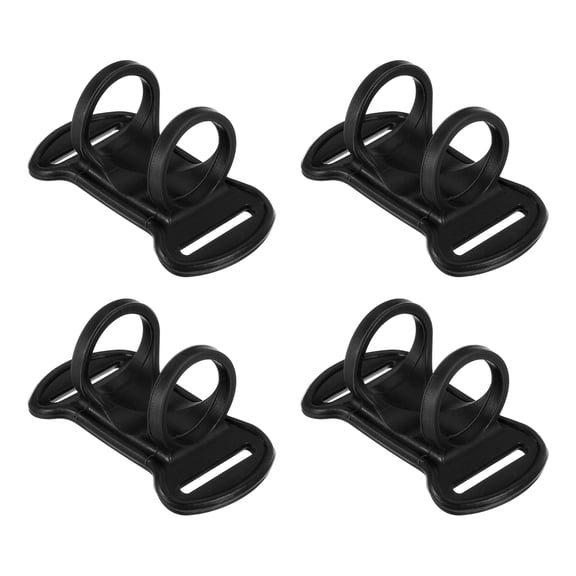 Uxcell HeadLamp Flashlight Holder, 4 Pcs Silicone Soft High Elastic Hands-Free Head Lamp Stand Replacement, Black