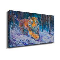 Animal Wall Art Picture Running Tiger Animal Wall Decor Canvas Wall Art For Livingroom Bedroom Office