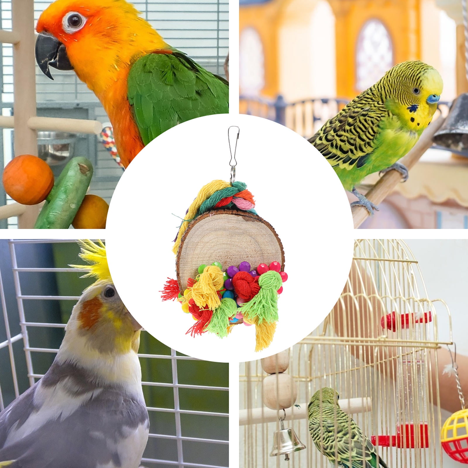 ELAYARD Parrot Climbing Cotton Rope Bird Cage Accessory, Multi-Purpose Toy for Birds, 1 Piece