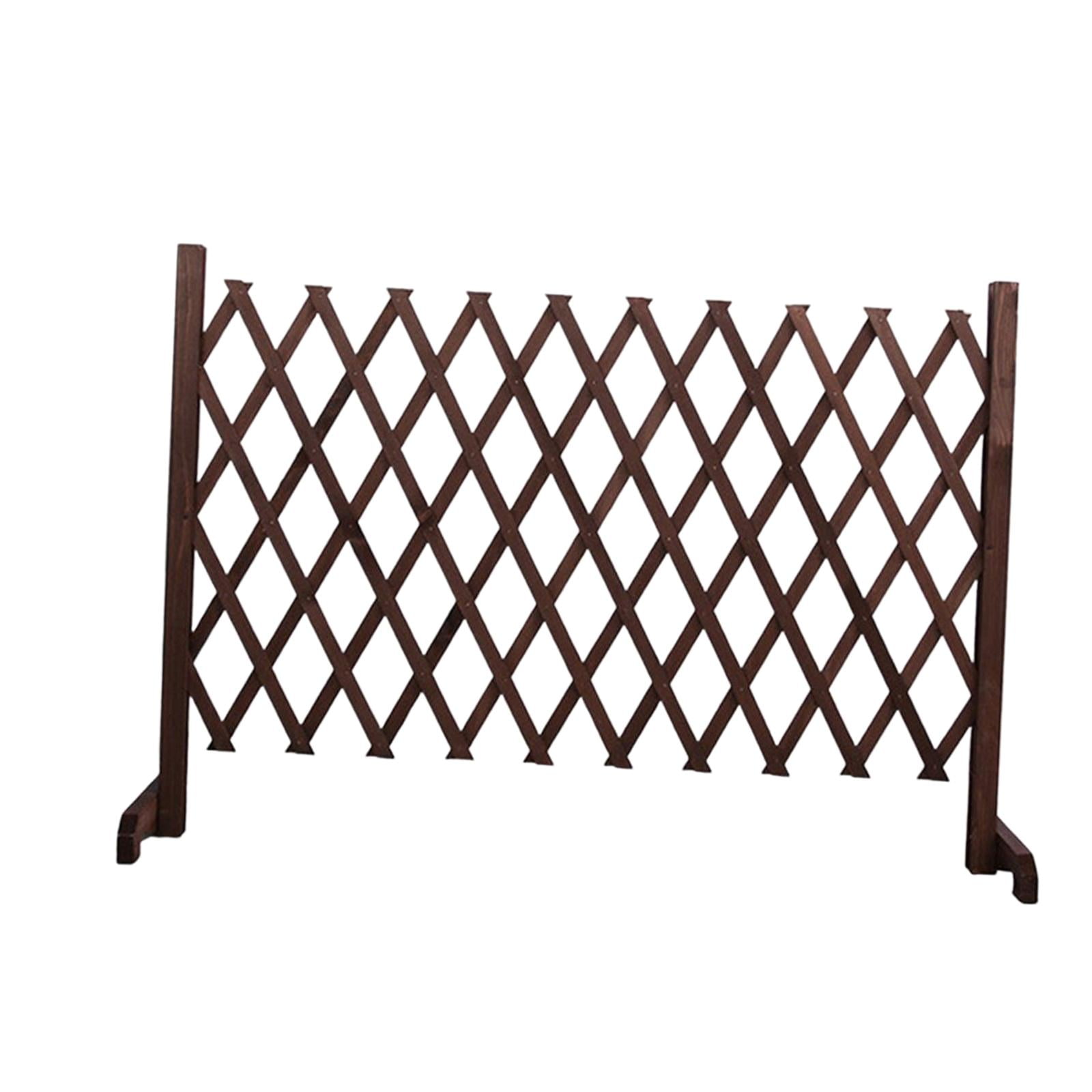 Wood Expandable garden Door for Pets Doorway Stairs Adjust to Different Width Accessory Durable Foldable Extendable , 170cmx70cm Brown