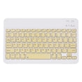 thumbnail image 1 of Clavier BT Sans Fil de 10 Pouces Universel à Trois Systèmes Coloré Rechargeable Clavier BT pour Téléphone Mobile Tablette Clavier Universel Jaune, 1 of 6