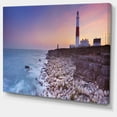 thumbnail image 1 of Designart - Portland Bill Lighthouse in Dorset - Modern Seashore Canvas Wall Art, 1 of 3