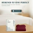 thumbnail image 4 of Máulli Collection 100% Cotton Fitted Sheet Twin Size - 400 Thread Count 16" Deep Pocket Twin Fitted Sheet Only Cooling Sateen Weave Elastic Bottom Sheet, Fits College Dorm Mattress, Teens - Burgundy, 4 of 7
