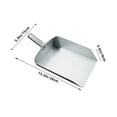 thumbnail image 3 of Flat-bottomed Scoop Dog Food Scooper Pet Shovel Spoon Household Gadgets Silver, 3 of 6