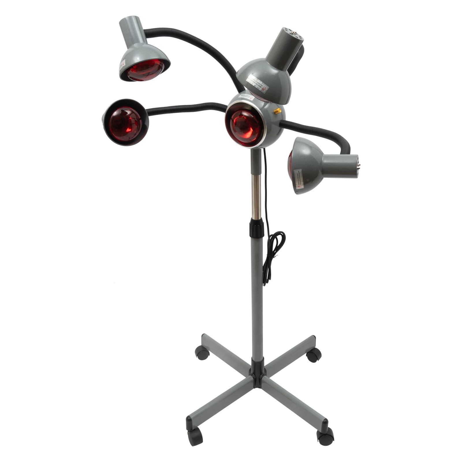 750W 5-Head Infrared Lamp, Height & Angle Adjustable, Professional Standing Hair Dryer for Beauty Salons 110V