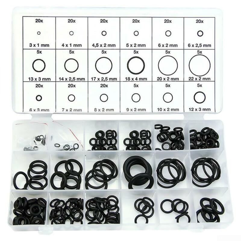 Silicone Rubber O-Ring Assortment Kit 225 Pieces Seal Gasket Set White 