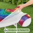 thumbnail image 5 of Colorful Tie Dye Pattern Round Fitted Tablecloth with Elastic Edge,Dining Table Cover Waterproof,Outdoor Round Tablecloth for Camping,Dining,Indoor and Outdoor, 5 of 7