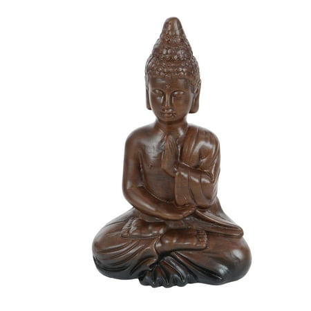 - Decmode Eclectic 12 inch ceramic meditating Buddha sculpture, Brown