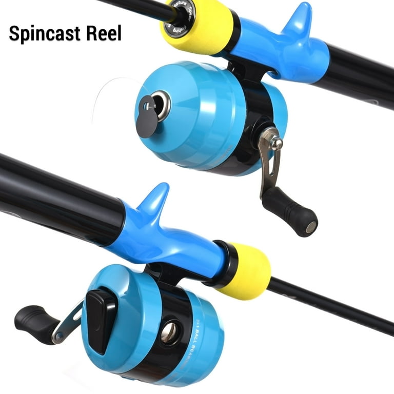 Dadypet Spinning Rod,Pole Reel Combo Lures Reel Set Rod Reel Kids Combo Lures Box Set Portable Telescopic Ashn Telescopic Rod 1.2m/1.5m Buzhi Portable