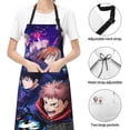 thumbnail image 4 of Jujutsu Kaisen Adjustable Bib Aprons, Waterdrop Resistant Apron with 2 Pockets for Kitchen Cooking Restaurant BBQ Painting Crafting, 4 of 7