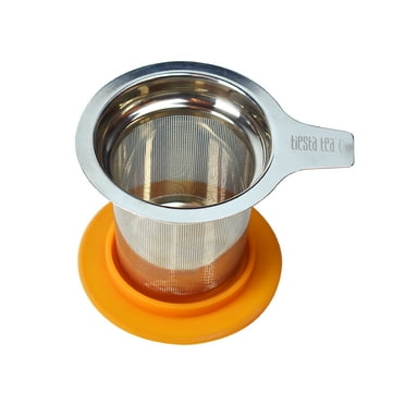 Tiesta Tea - Brewbasket, Stainless Steel Tea Basket Infuser for Loose Leaf Tea, Reusable Tea Infuser with Fine Mesh, Steeps Hot, Iced Tea & Coffee, Tea Steeper for one Cup - Holds 5 Ounces of Tea