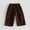 Brown, variant on Girls Cargo Sweatpants Size 1-8 Elastic Waist Solid Color 100% Cotton Casual Long Pants For Kids Black Size 0-1 Years