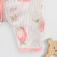 thumbnail image 6 of KPOPLK Baby Boy Outfit Clothes Newborn Romper One Piece Fashion Embroidery Striped Collared Bodysuit Infant Clothes(1-2 Years,Pink), 6 of 8