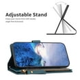 thumbnail image 3 of Zipper Wallet Case for iPhone 8/ iPhone 7/ iPhone SE 2020, for Women& Men Flip Purse Cover with Credit Card Slots Wrist Hand Strap Kickstand, PU Leather Magnetic Clasp TPU Shockproof Case, Green, 3 of 9