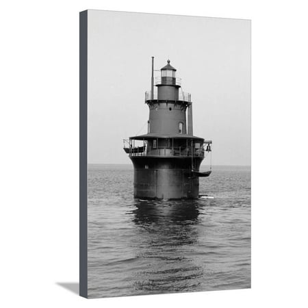 Deer Island Light - Deer Island Light Stretched Canvas Print Wall Art