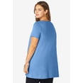 thumbnail image 2 of Roaman's Women's Plus Size Cotton Ultimate Scoopneck Swing Tunic, 2 of 6